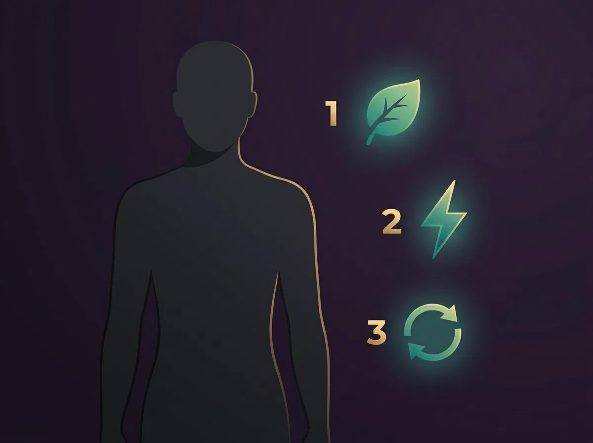 Abstract illustration showing plant support, vitality and balance - how to support your metabolism naturally